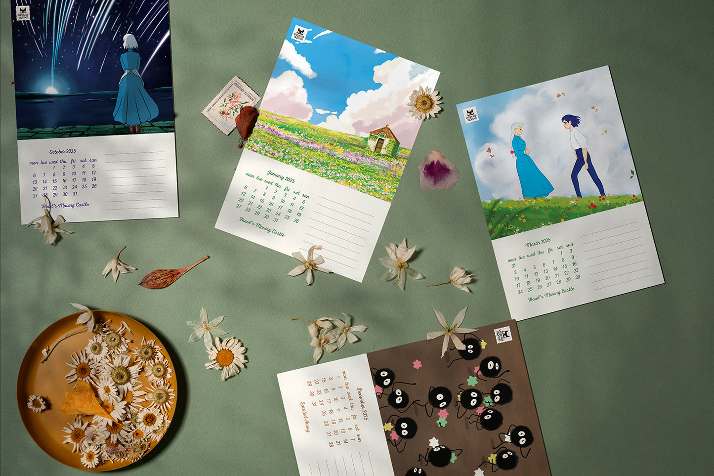 Studio Ghibli Fan Art Calendar 2026