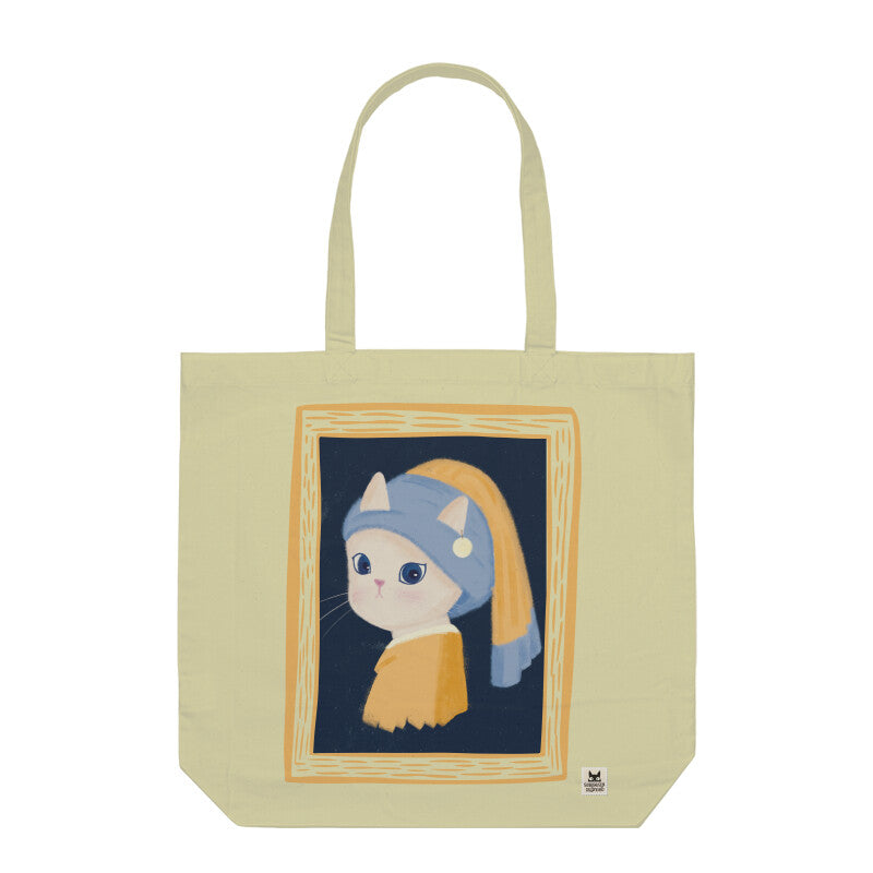 Cat with a Pearl Earring - Tote Bag
