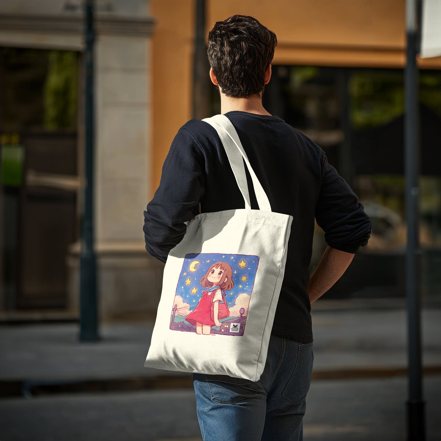 Girl and the Stars - Tote Bag